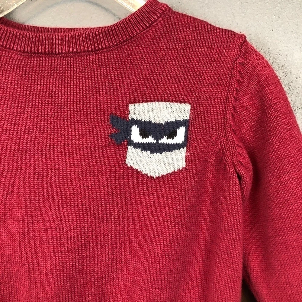 Oshkosh b’gosh Burgundy Ninja Sweater Pullover 18M